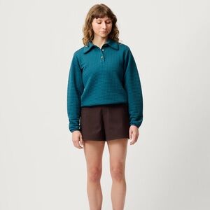 Hikerkind Midlayer 01 Quilted Fleece Pullover - teal (Orfelia) - M